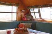 Elegant Dining Table in Vintage 1951 Spartanette Tandem Trailer